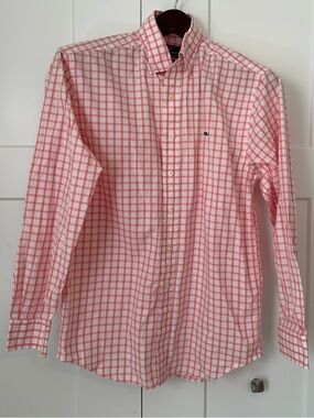 Lot of 2 Vineyard Vines Pink/Blue Whale Button-Down Shirts M